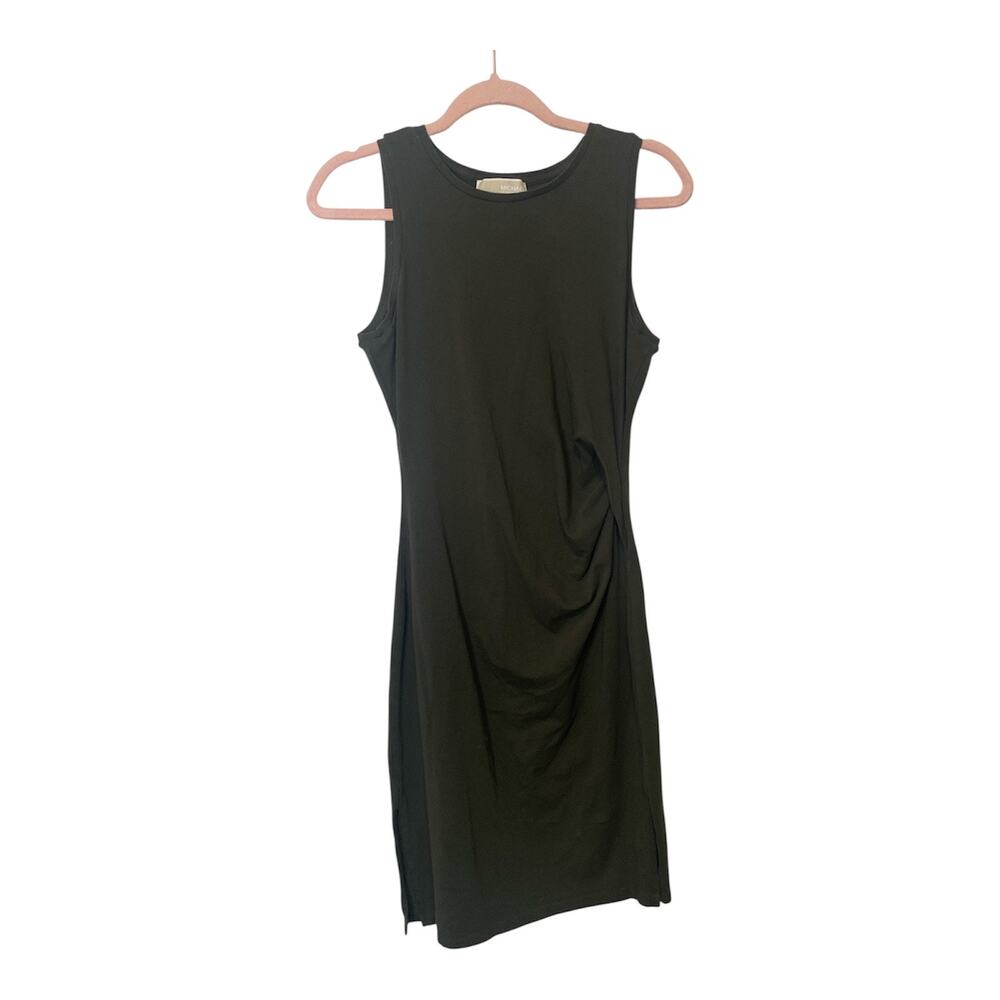 Michael Kors Women Green Sleeveless Ruched Sheath Dress Size S